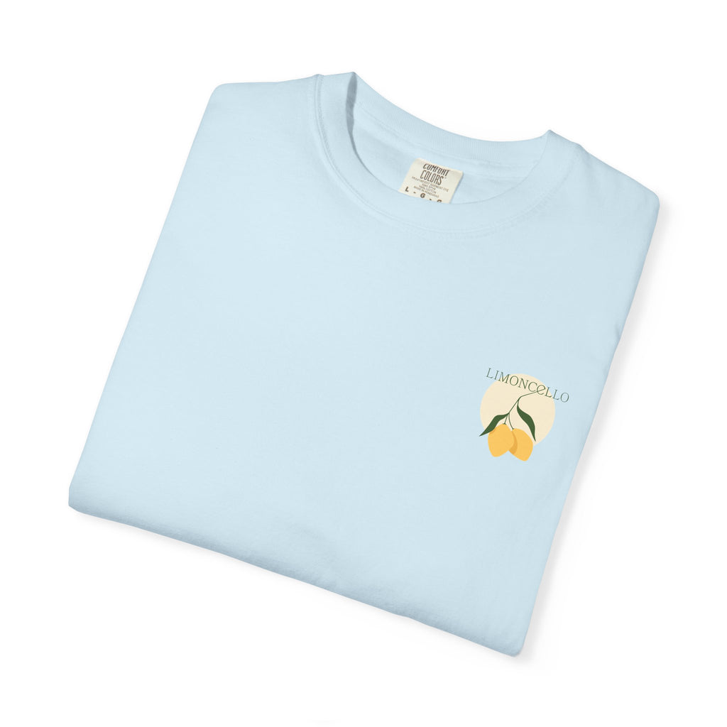 Lemon Illustration T-shirt | Small Chest Graphic, Citrus Design