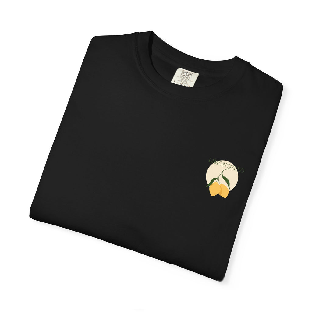 Lemon Illustration T-shirt | Small Chest Graphic, Citrus Design