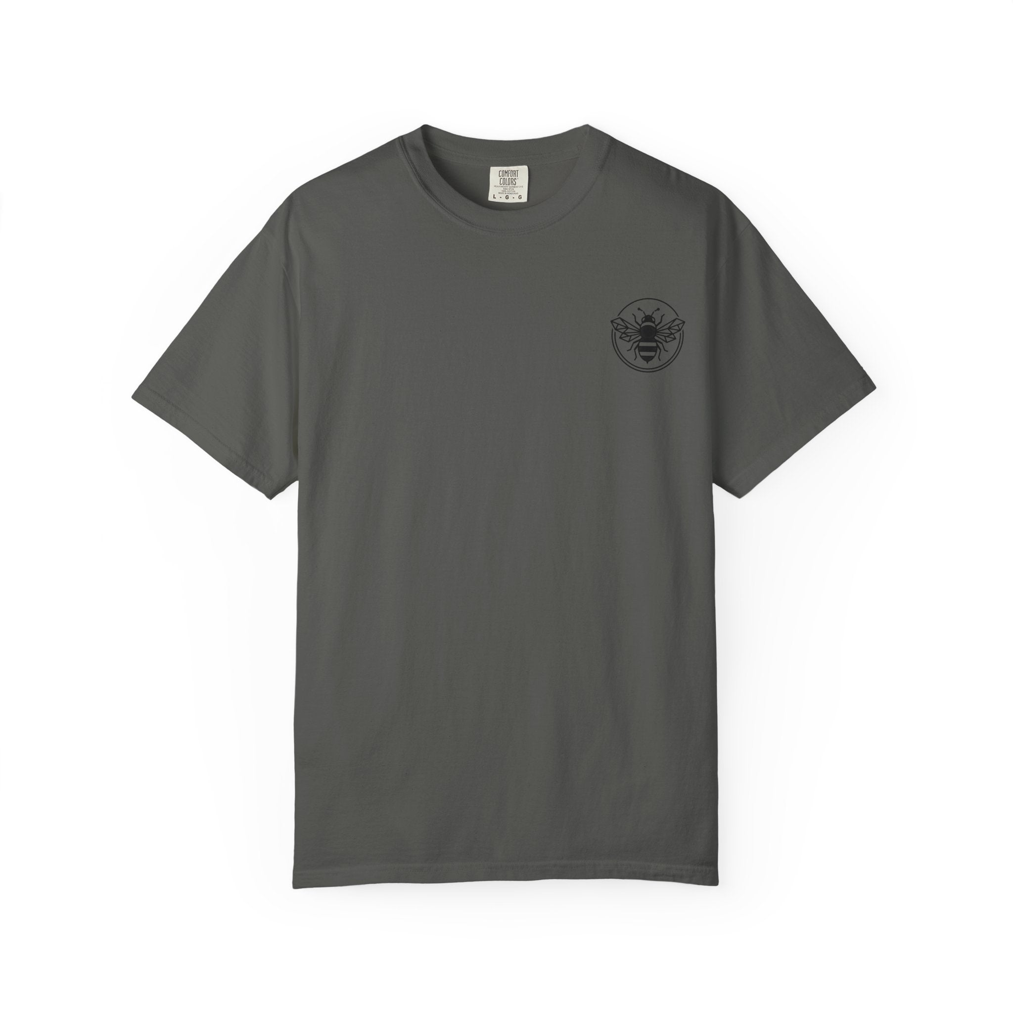 Retro Bee Emblem T-Shirt | Small Chest Logo, Minimalist Insect Graphic
