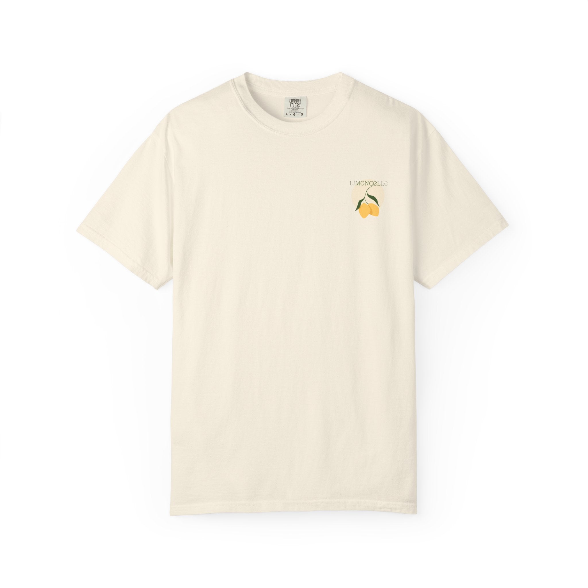 Lemon Illustration T-shirt | Small Chest Graphic, Citrus Design