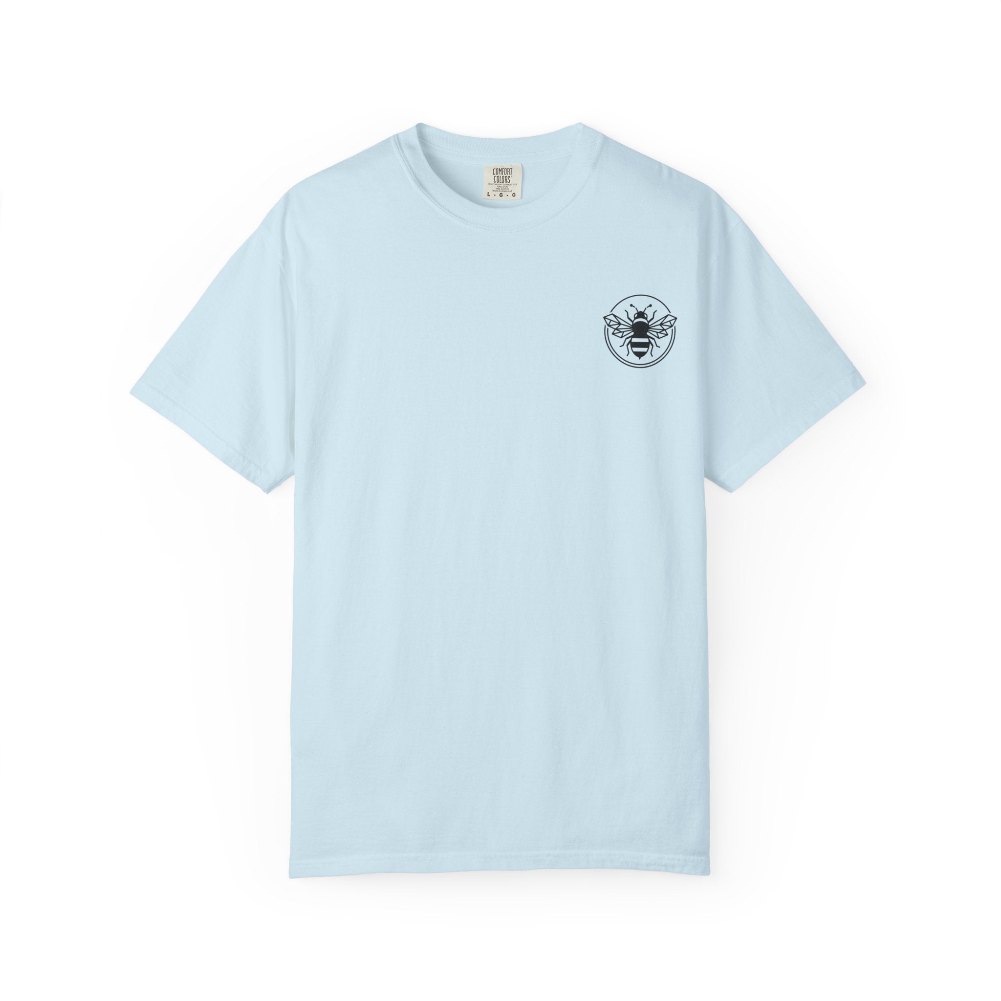 Retro Bee Emblem T-Shirt | Small Chest Logo, Minimalist Insect Graphic