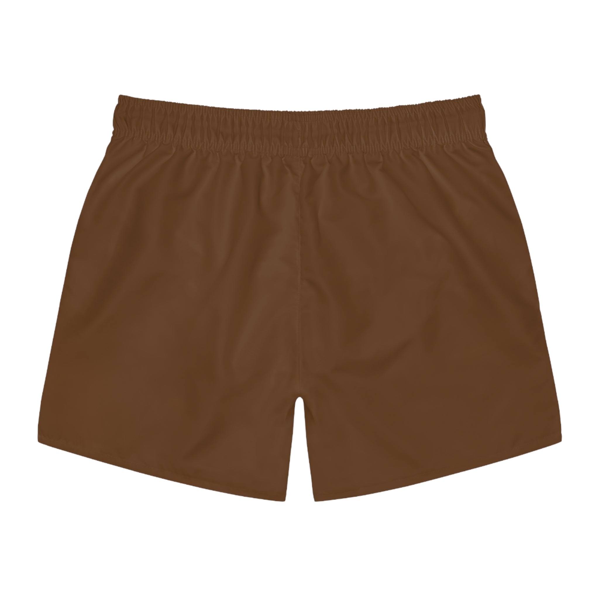 Yellow Daisy Swim Trunks | Brown Floral Beach Shorts