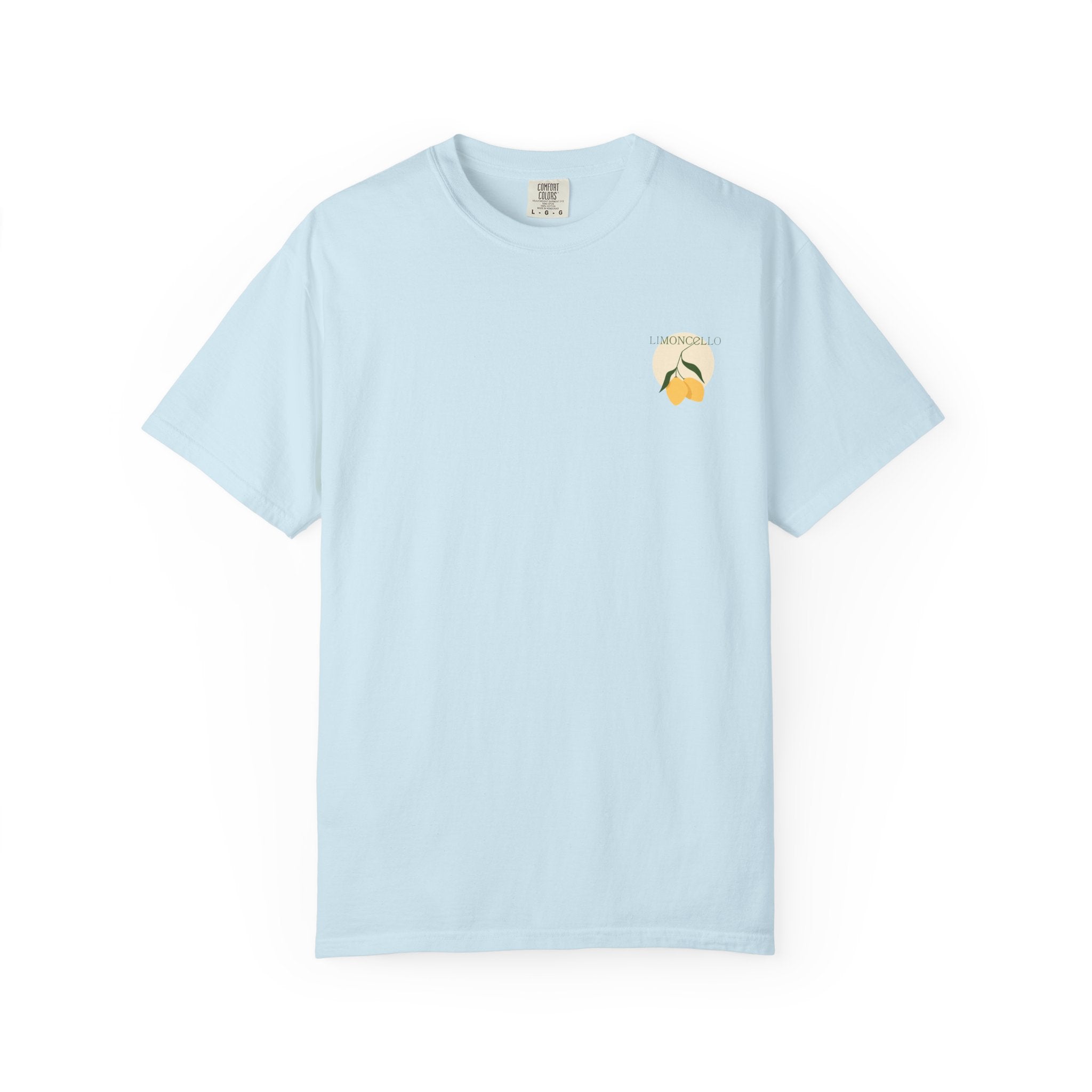 Lemon Illustration T-shirt | Small Chest Graphic, Citrus Design
