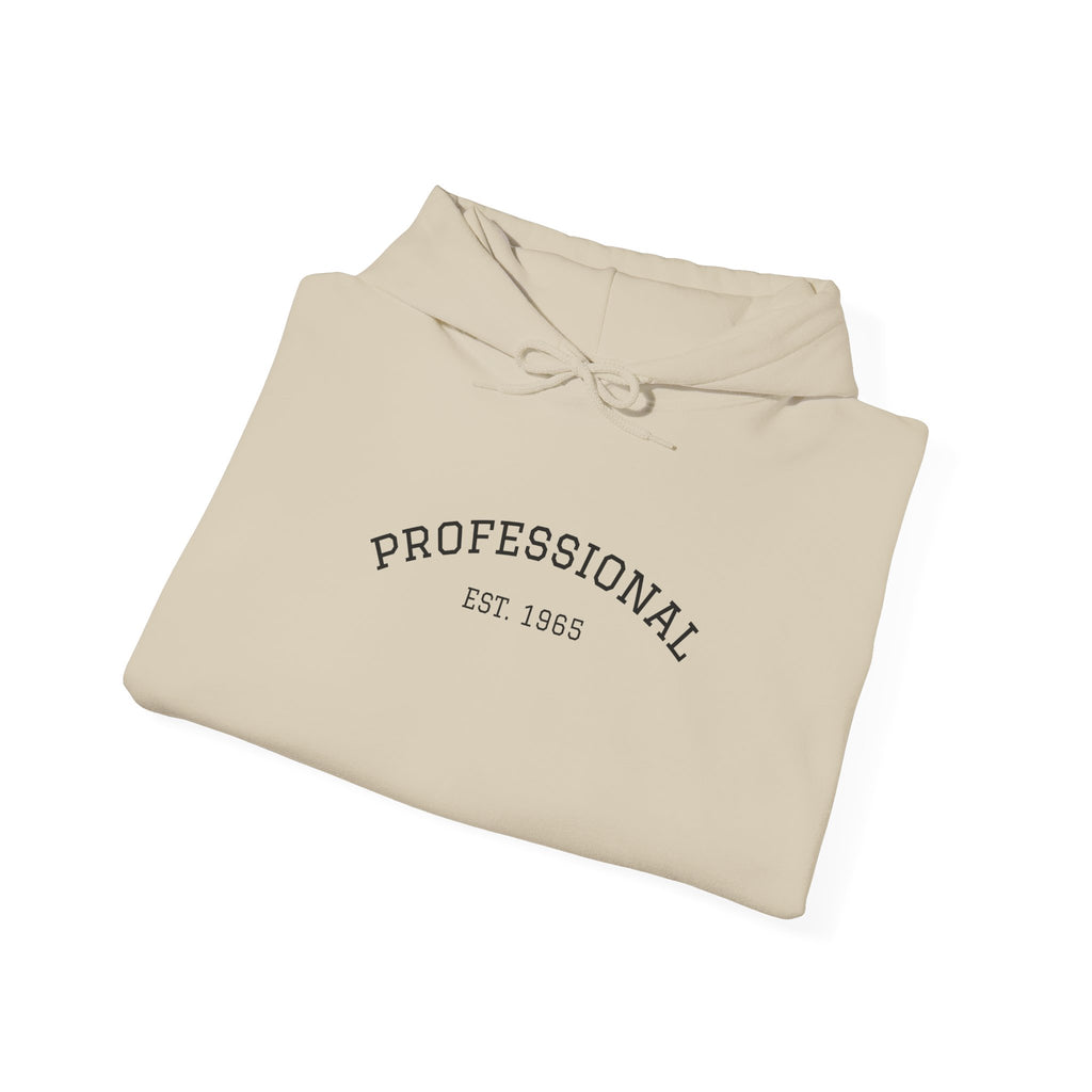 Vintage Professional EST. 1965 Hoodie | Minimal Vintage Arch Logo