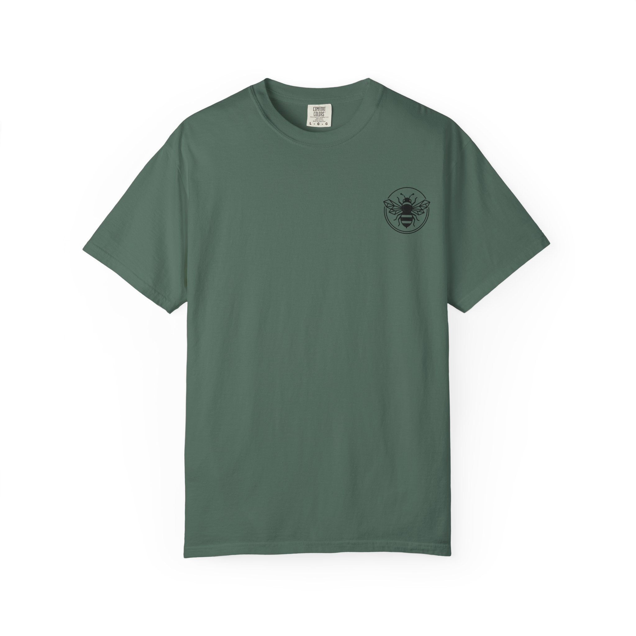Retro Bee Emblem T-Shirt | Small Chest Logo, Minimalist Insect Graphic