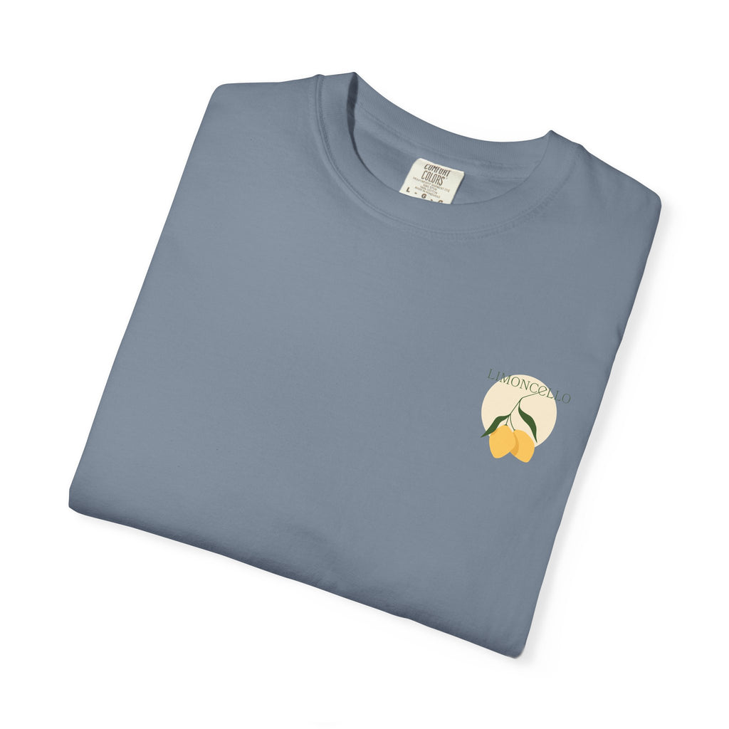 Lemon Illustration T-shirt | Small Chest Graphic, Citrus Design