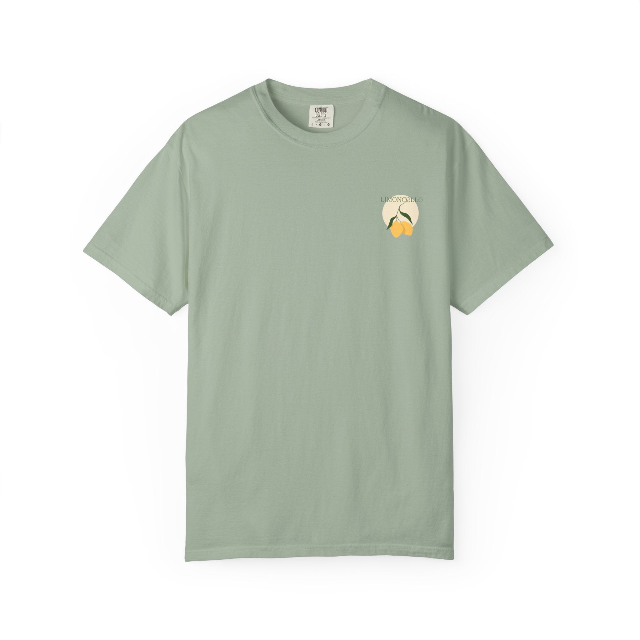 Lemon Illustration T-shirt | Small Chest Graphic, Citrus Design