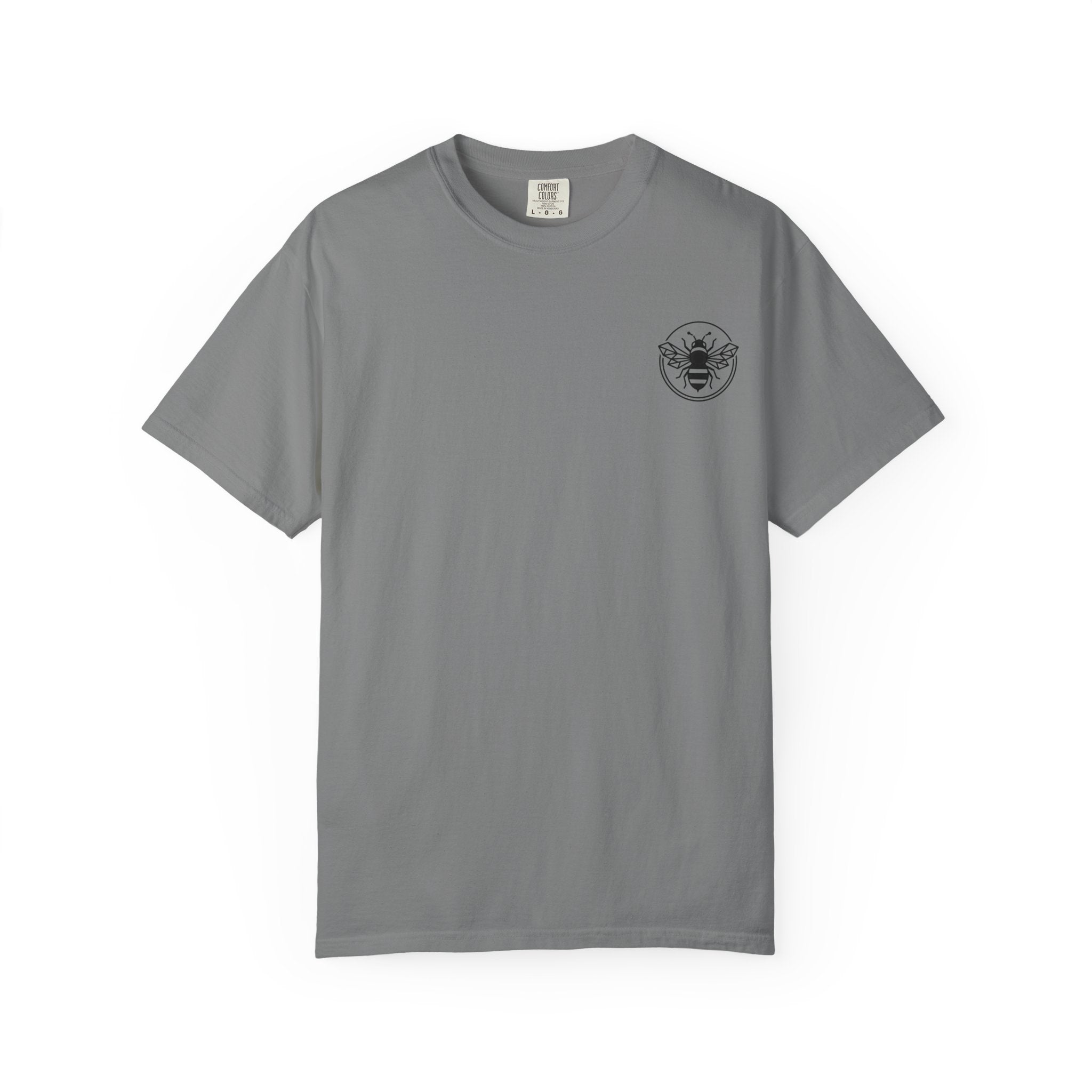Retro Bee Emblem T-Shirt | Small Chest Logo, Minimalist Insect Graphic