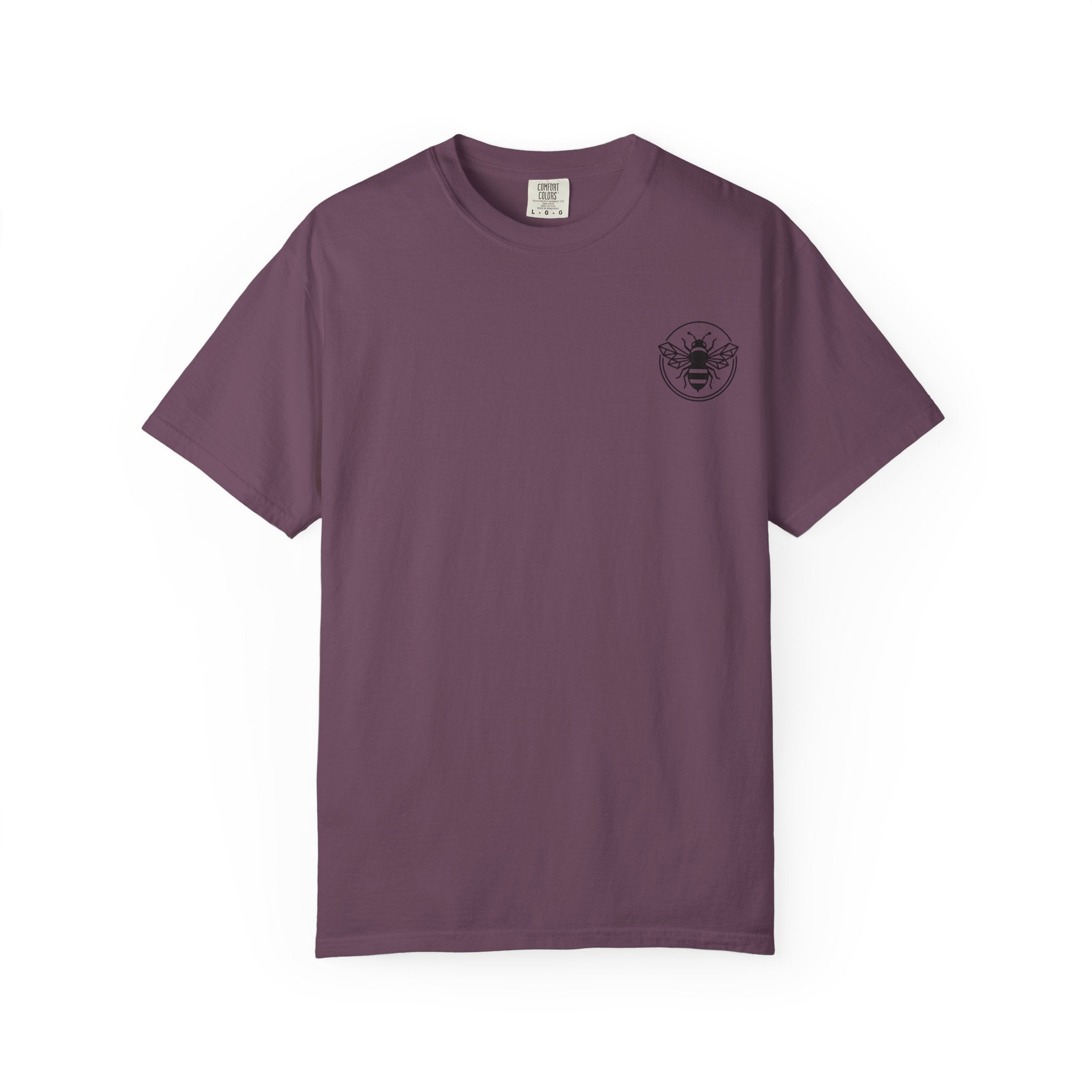 Retro Bee Emblem T-Shirt | Small Chest Logo, Minimalist Insect Graphic