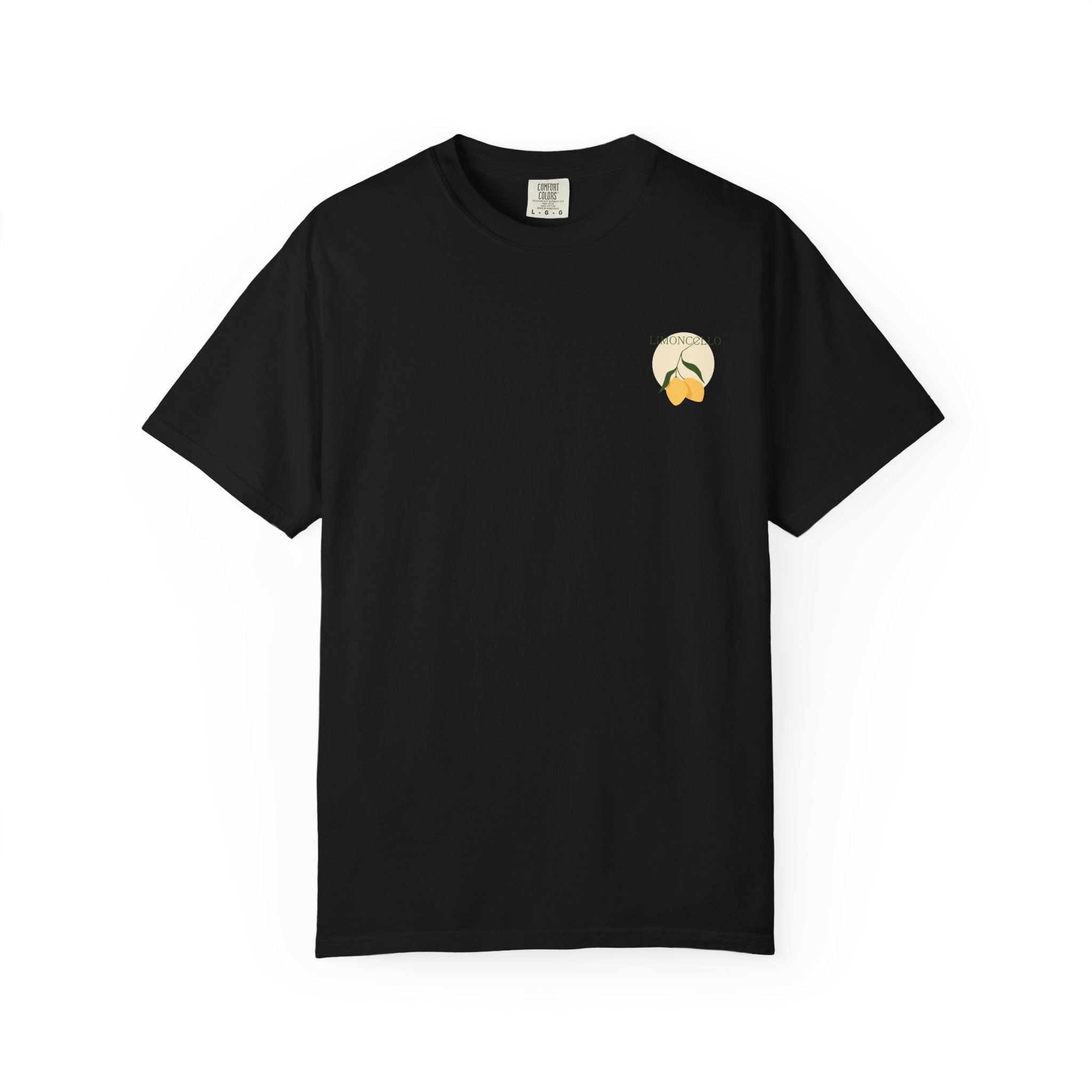Lemon Illustration T-shirt | Small Chest Graphic, Citrus Design