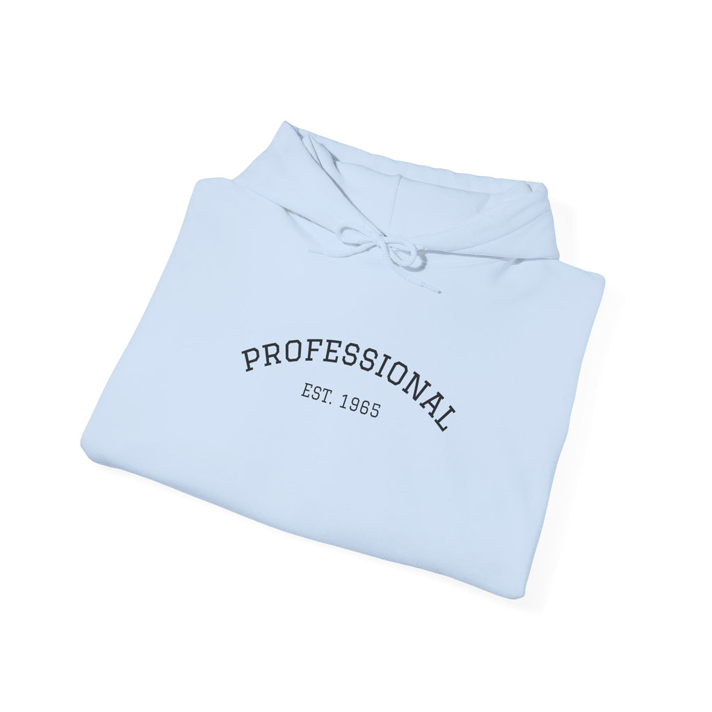 Vintage Professional EST. 1965 Hoodie | Minimal Vintage Arch Logo