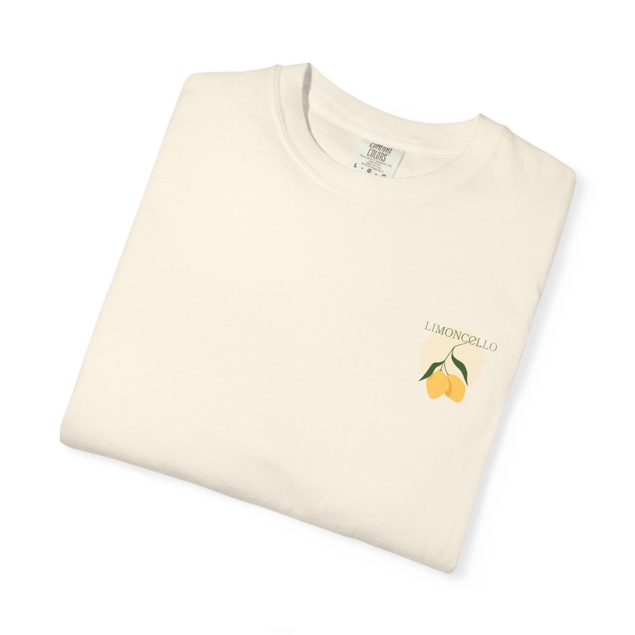 Lemon Illustration T-shirt | Small Chest Graphic, Citrus Design