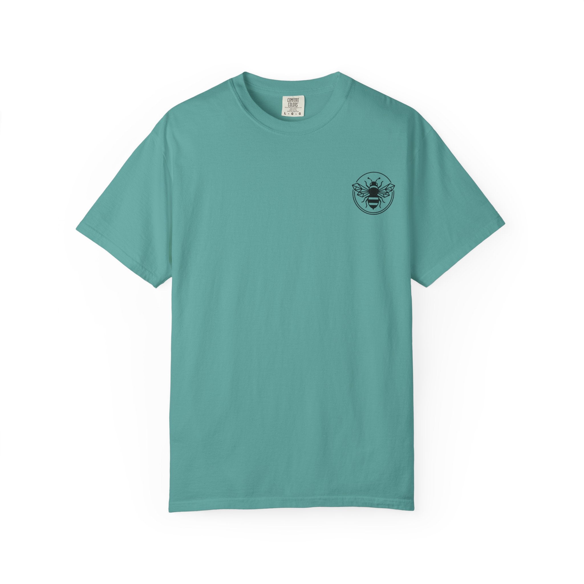 Retro Bee Emblem T-Shirt | Small Chest Logo, Minimalist Insect Graphic