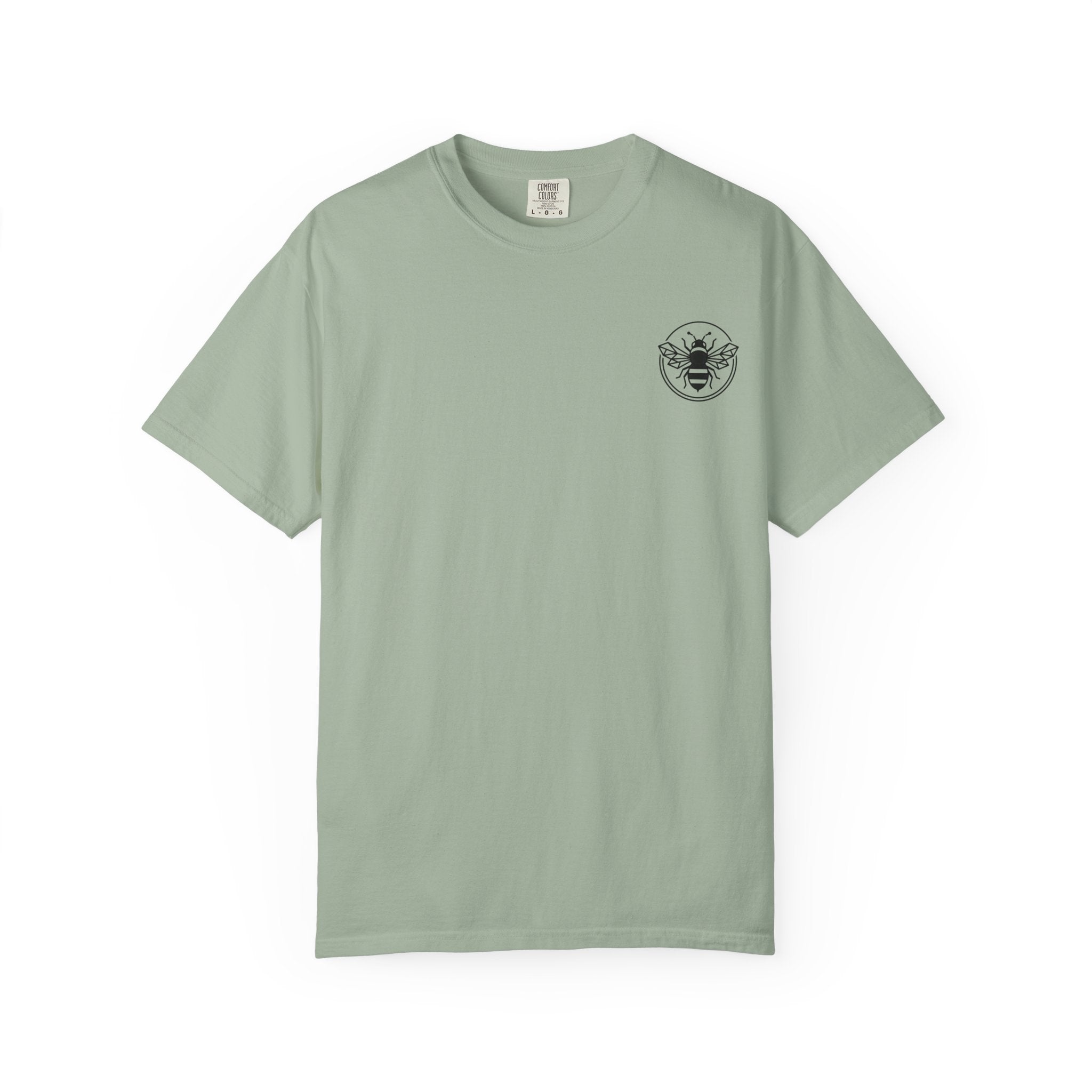 Retro Bee Emblem T-Shirt | Small Chest Logo, Minimalist Insect Graphic